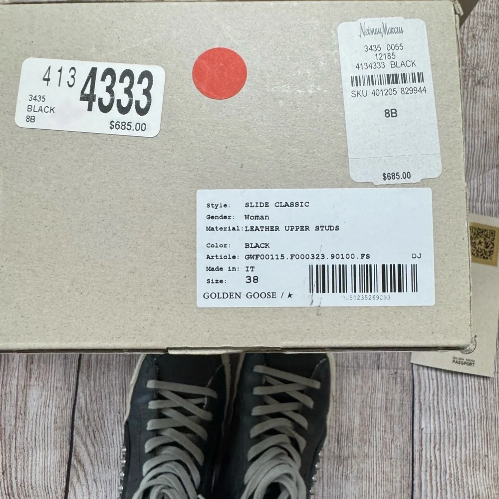 Golden Goose Black and White Studded High-Tops - Picture 9 of 11